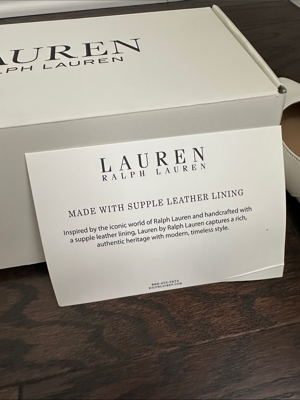 Lauren Ralph Lauren White Pointed Slingback Flats with Buckle - Picture 6 of 6